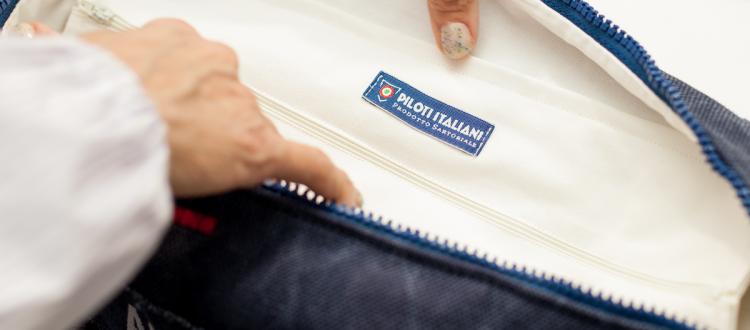 Borsa con etichetta personalizzata